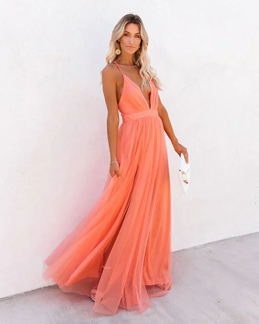 Camille - Robe longue fluide et chic style d'été