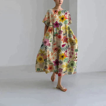Nora - Robe Décontractée Et Élégante À Imprimé Flora