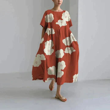 Nora - Robe Décontractée Et Élégante À Imprimé Flora