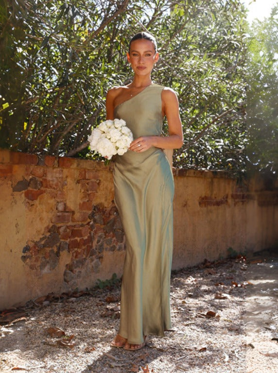 Delphine - Robe Sexy À Fente Asymétrique